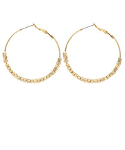 40mm Beaded Circle Wire Hoops