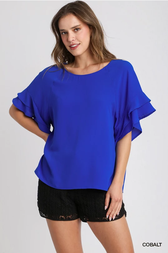 Boxy Cut Wide Neck Top