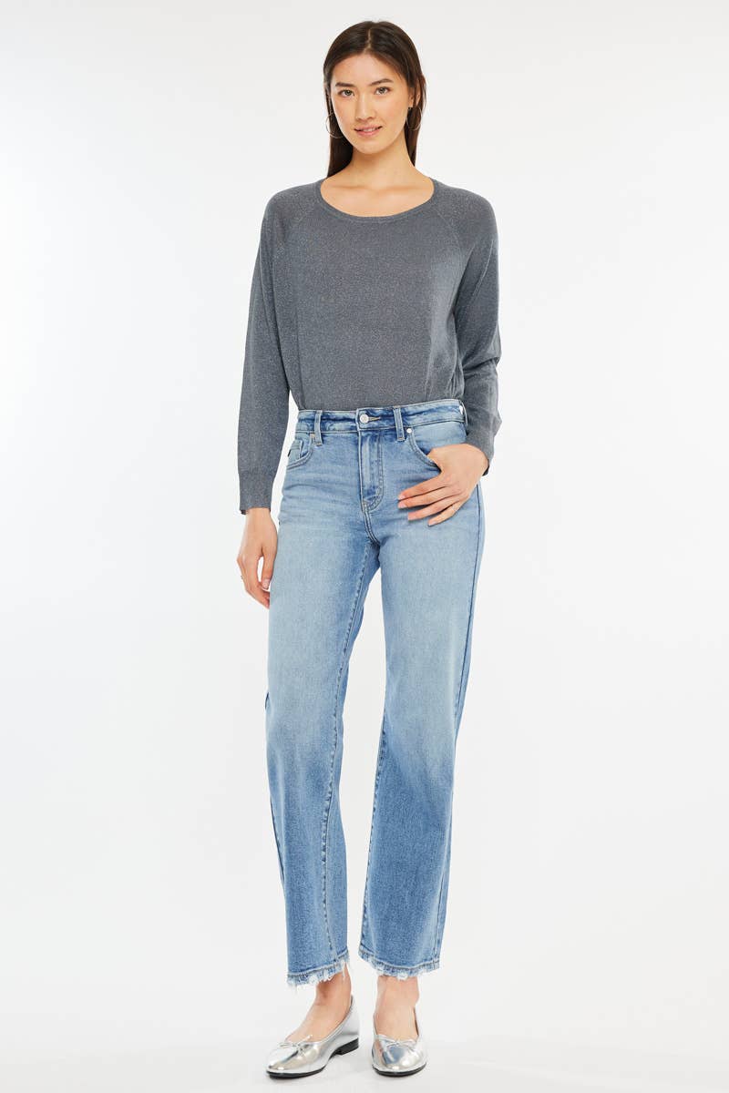 KILEY KANCAN HIGH RISE SLIM WIDE LEG JEANS
