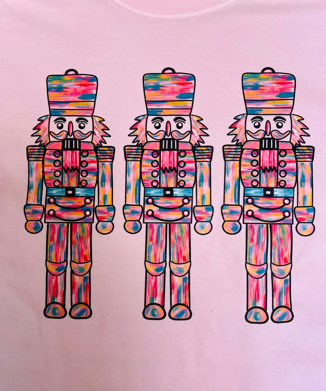 Pink Watercolor Nutcracker LS Comfort Color Tee