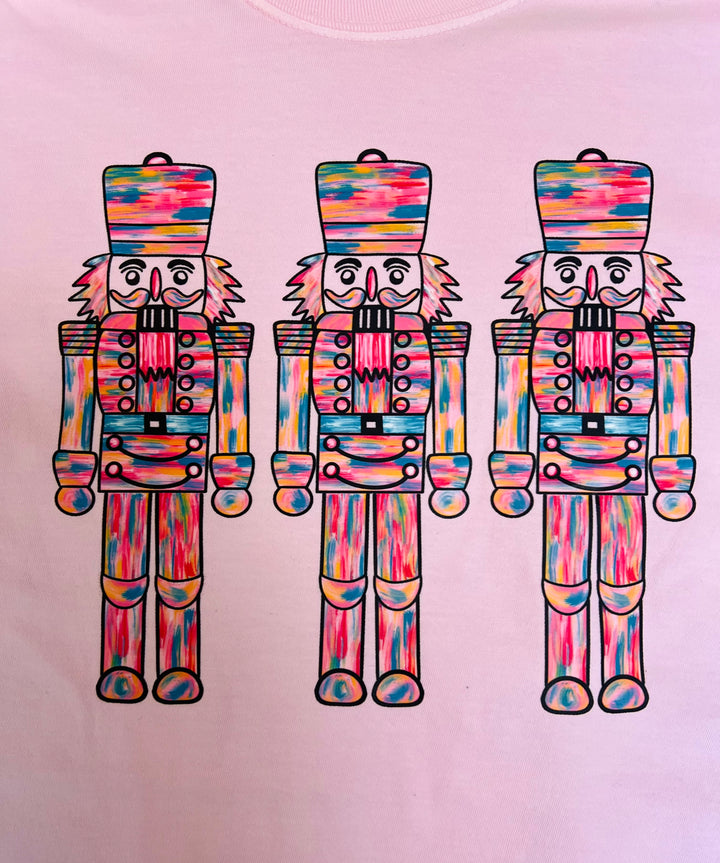 Pink Watercolor Nutcracker LS Comfort Color Tee