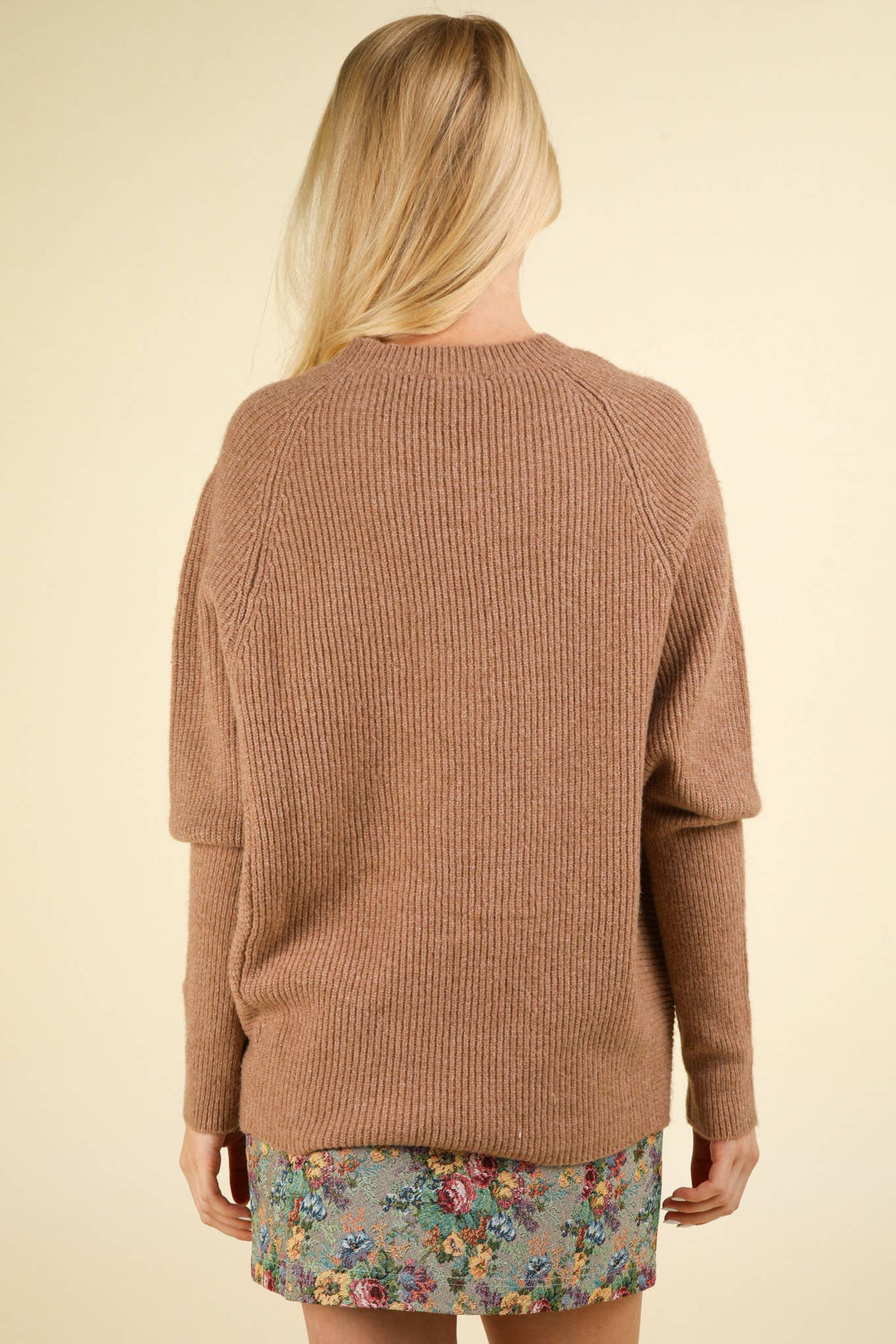 Raglan Dolman Sleeve Oversized Knit Sweater Top