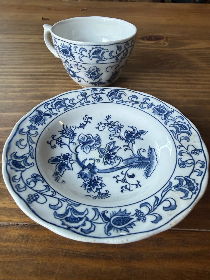 Vintage Double Phoenix Ironstone Cup and Saucer Ming Tree