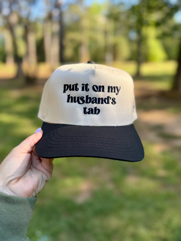 Put it on my Husband's Tab Trucker Hat - Mad Hatter