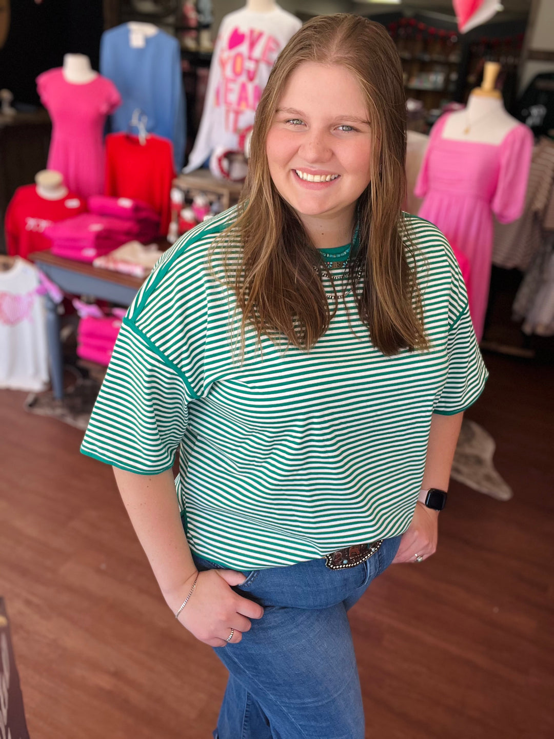 Striped Oversized Knit Top