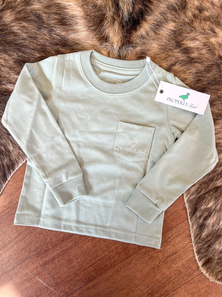 Boys Antler Lab LS Sage Tee - Properly Tied