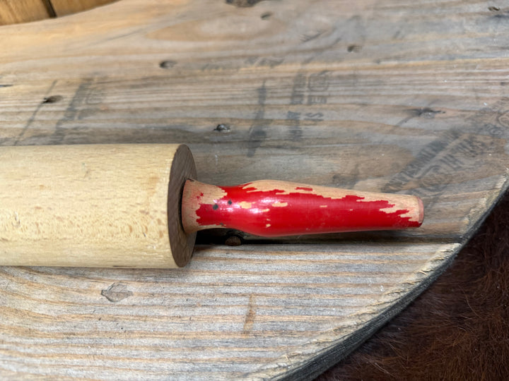 Vintage Red Handled Rolling Pin