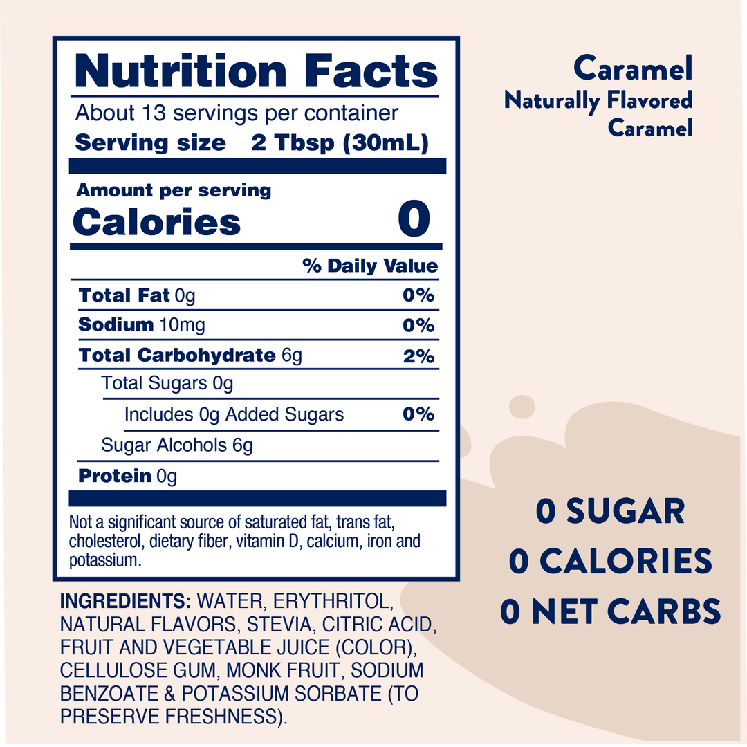 Naturally Sweetened Caramel Syrup - 375ml