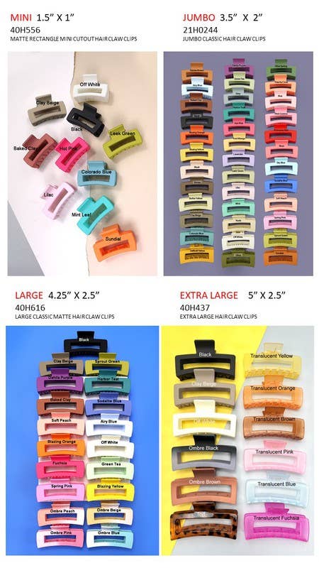 JUMBO CLASSIC HAIR CLAW CLIPS