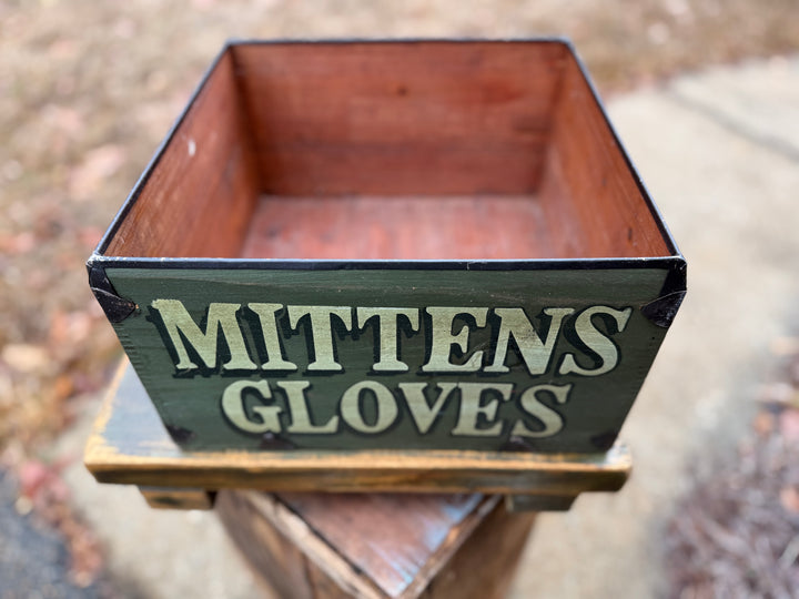 Vintage Inspired Wood Crate Mittens and Gloves