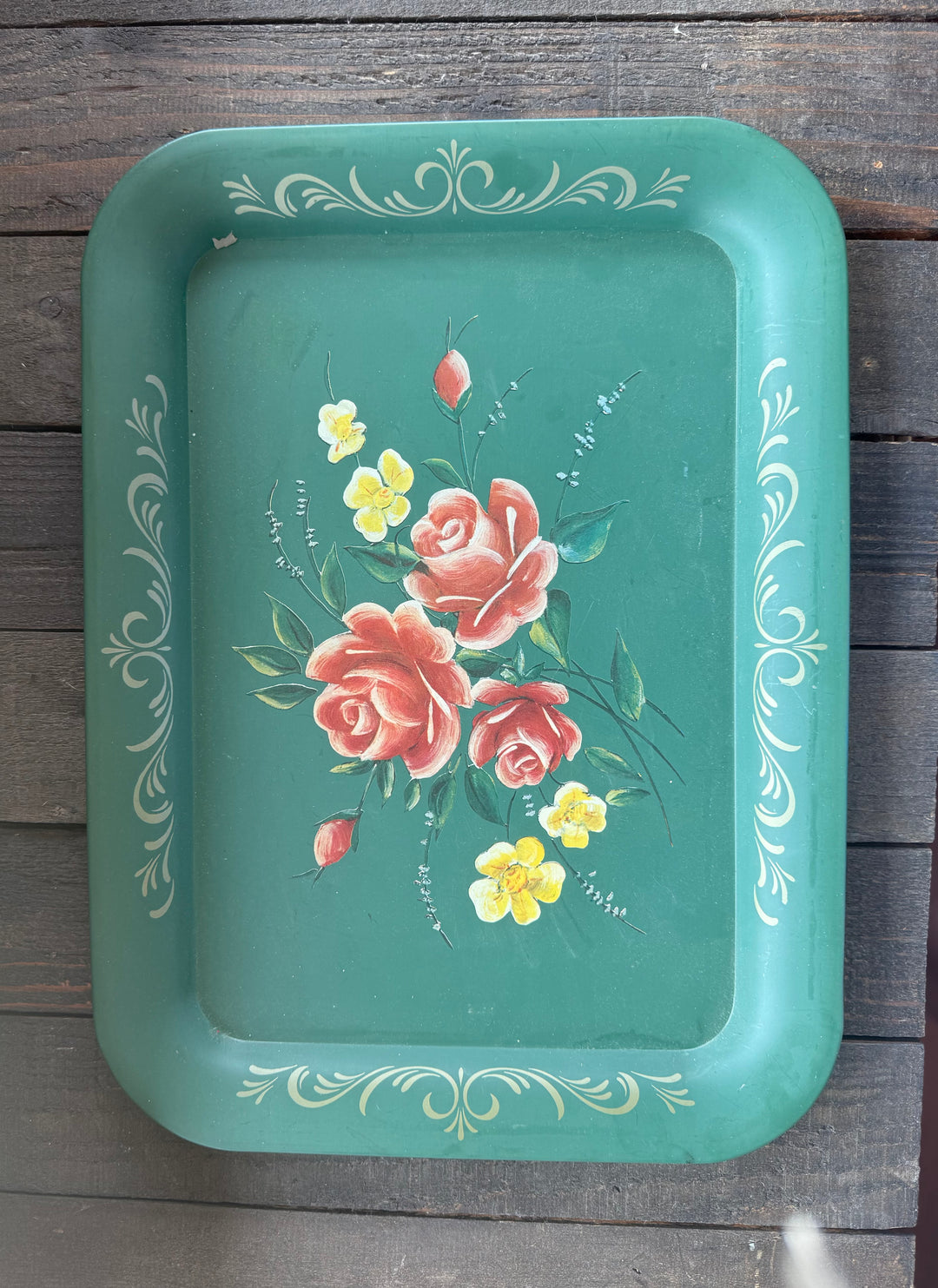 Vintage Toile Tray