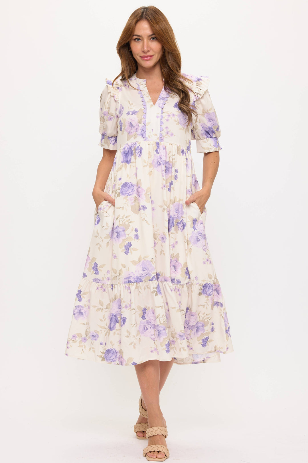 Lola Floral Midi Dress