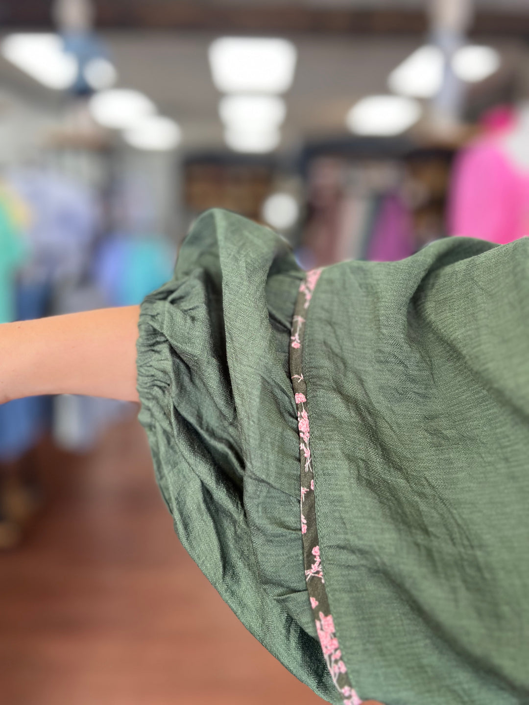 Olive Tiered Long Sleeve Mini Dress