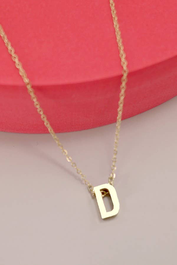 18K STAINLESS STEEL TARNISH FREE INITIAL NECKLACE | 80N753