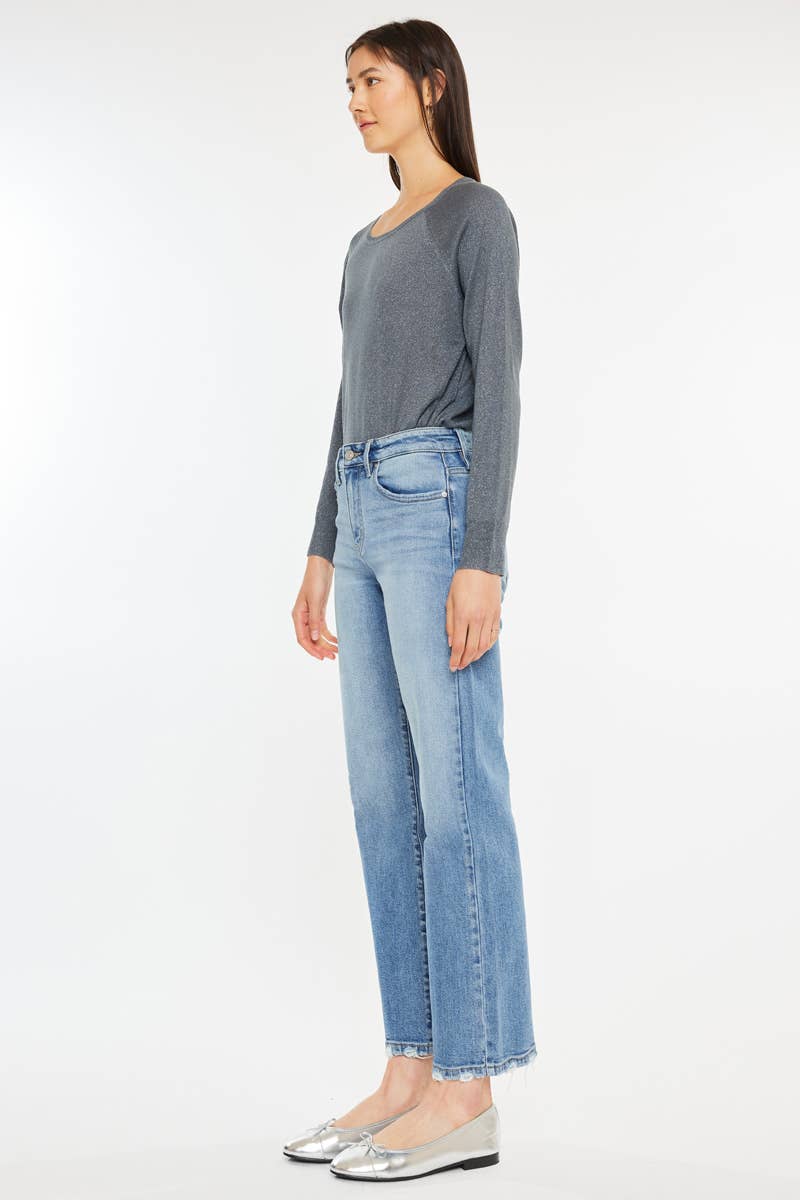 KILEY KANCAN HIGH RISE SLIM WIDE LEG JEANS