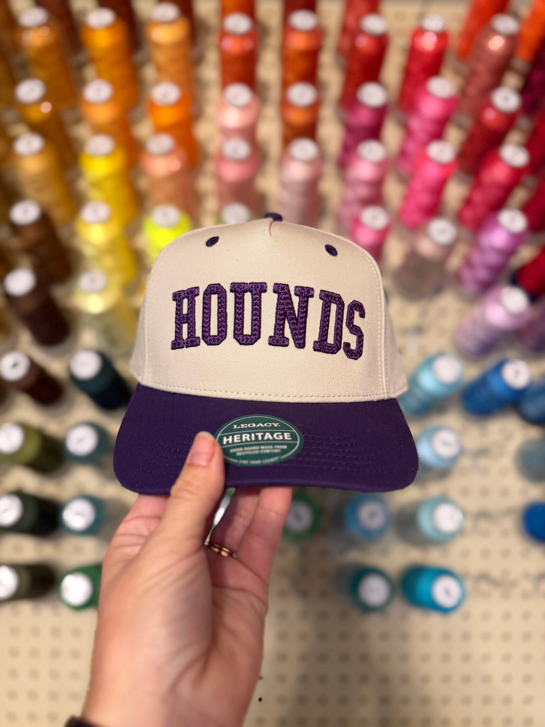 Hounds Puff Textured Embroidered Hat