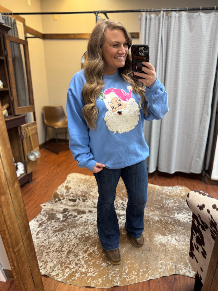 Jolly Santa Patch Sweatshirt