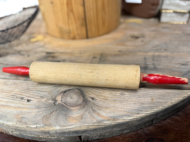 Vintage Red Handled Rolling Pin
