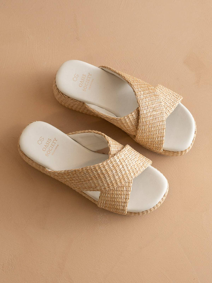 The Fresno Natural | Raffia Platform Summer Sandal