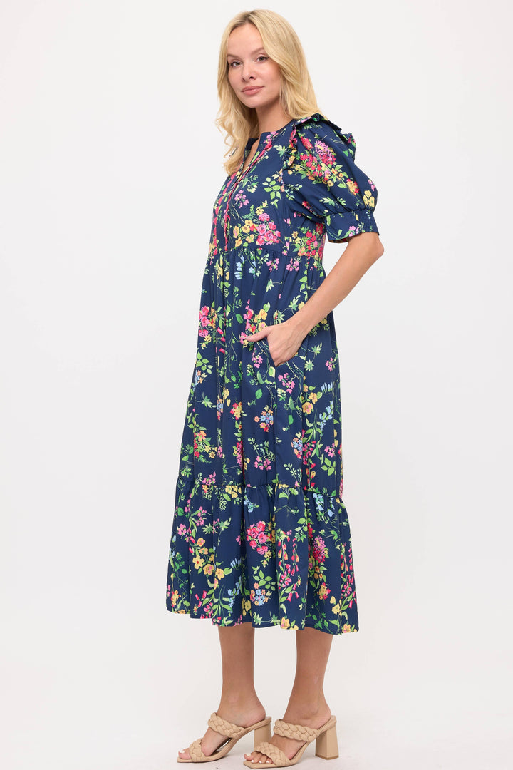 Daisy Floral Midi Dress