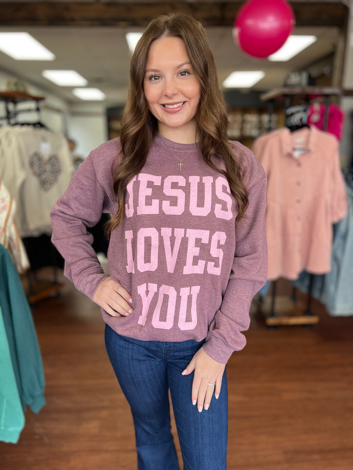 Jesus Loves You Crewneck Sweatshirt