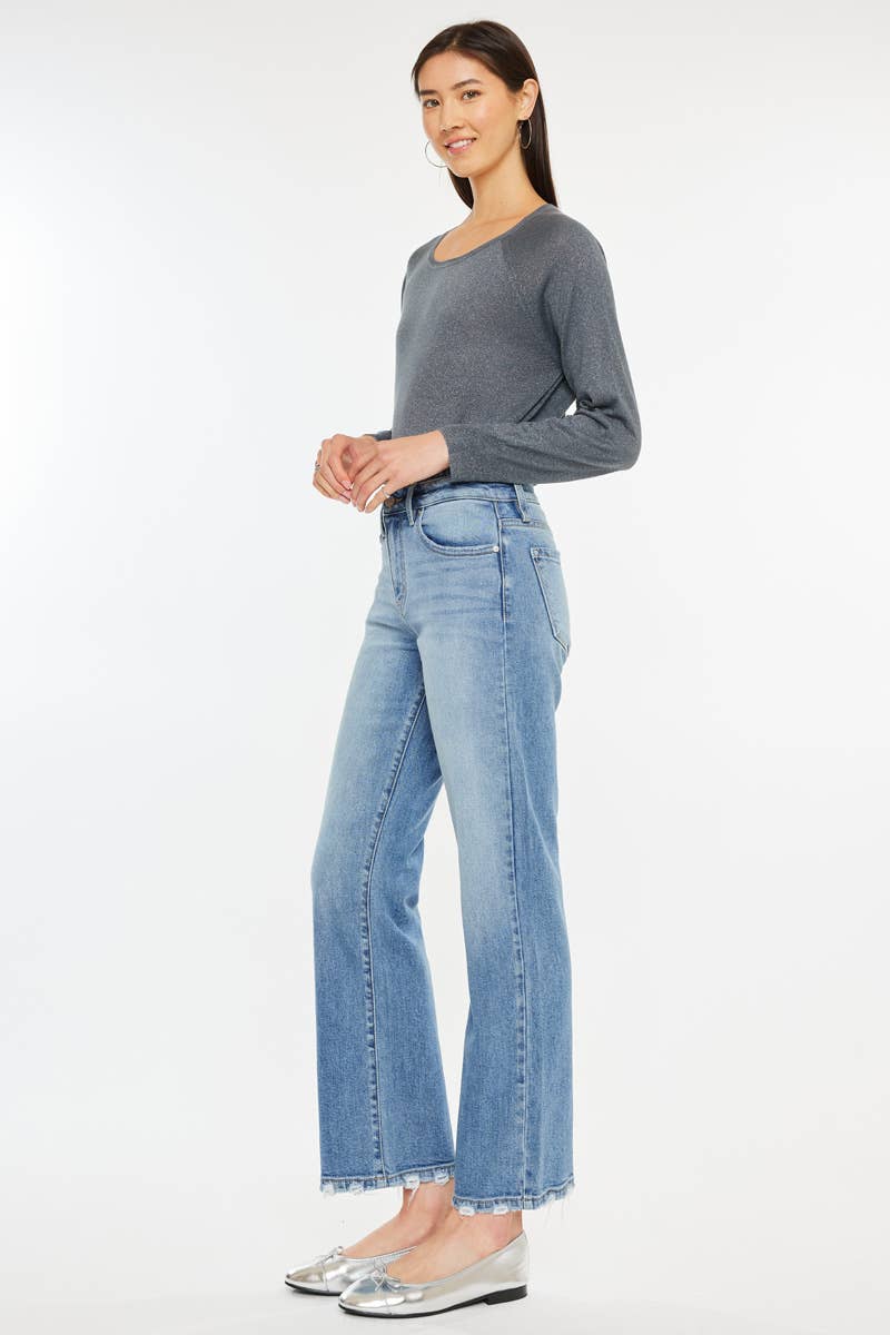 KILEY KANCAN HIGH RISE SLIM WIDE LEG JEANS