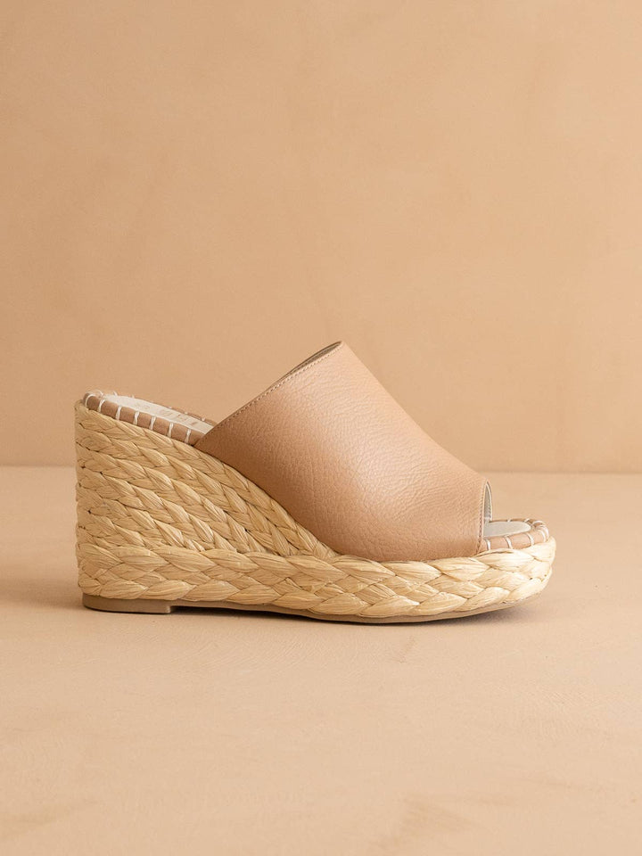 The Raina Apricot | Espdarille Slip On Wedge