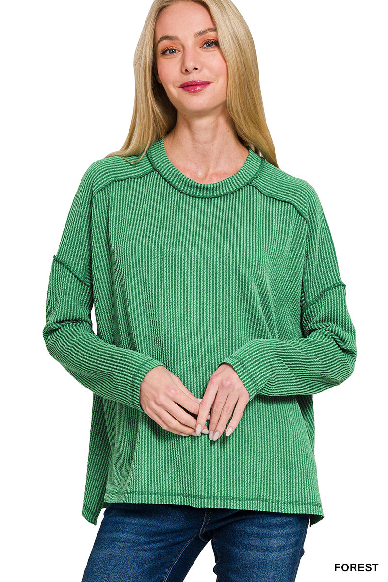 Carrie Ribbed Long Sleeve Top