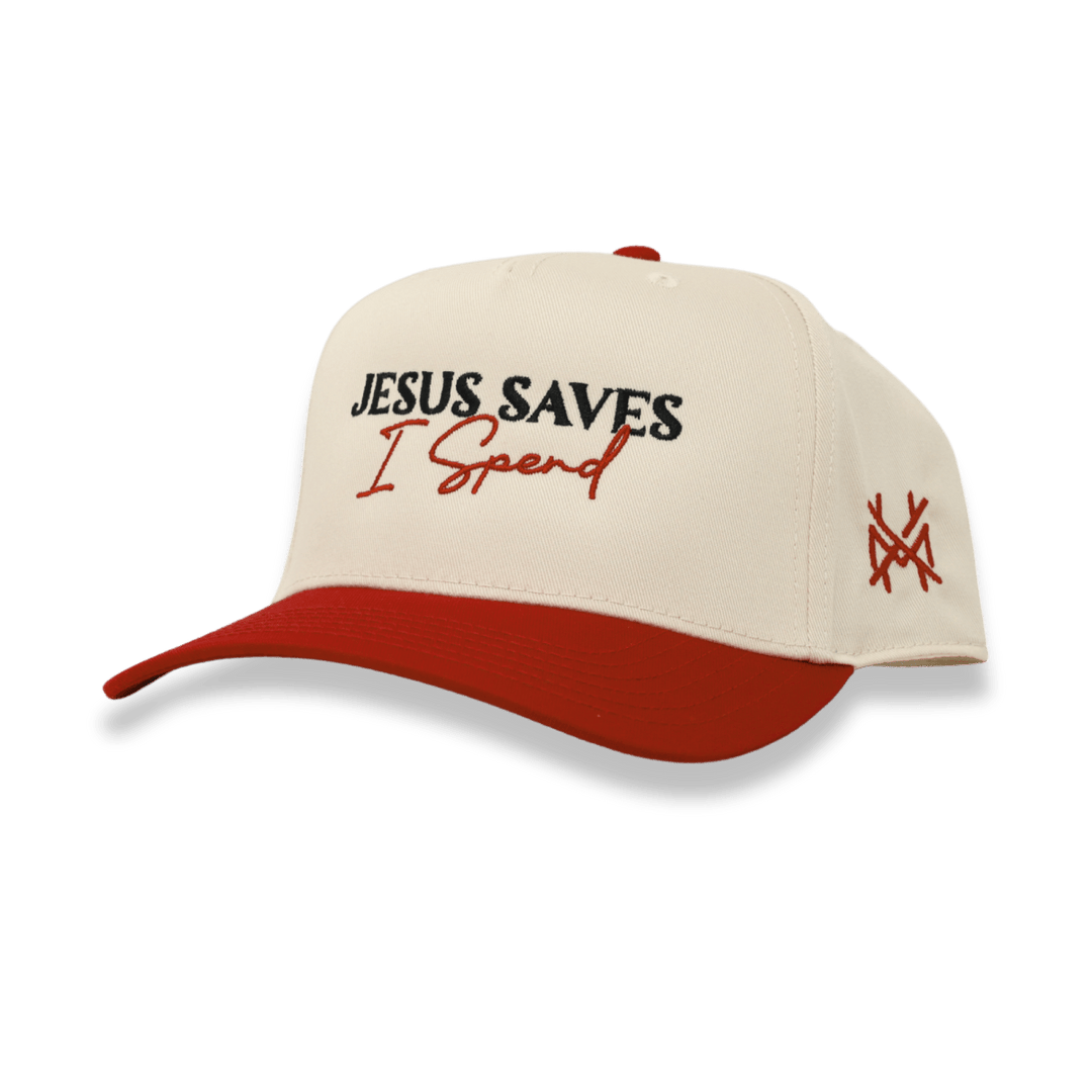 Jesus Saves I Spend Trucker Hat - Mad Hatter