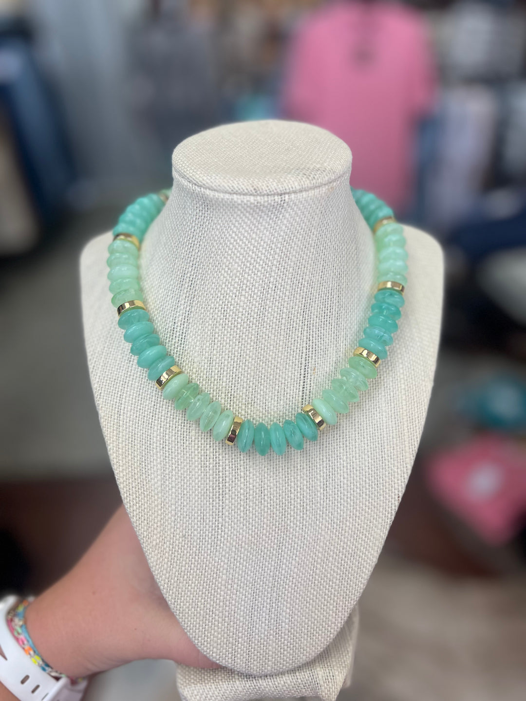 Seafoam Beaded Necklace