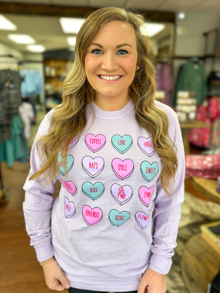 Convo Heart LS Comfort Color Tee