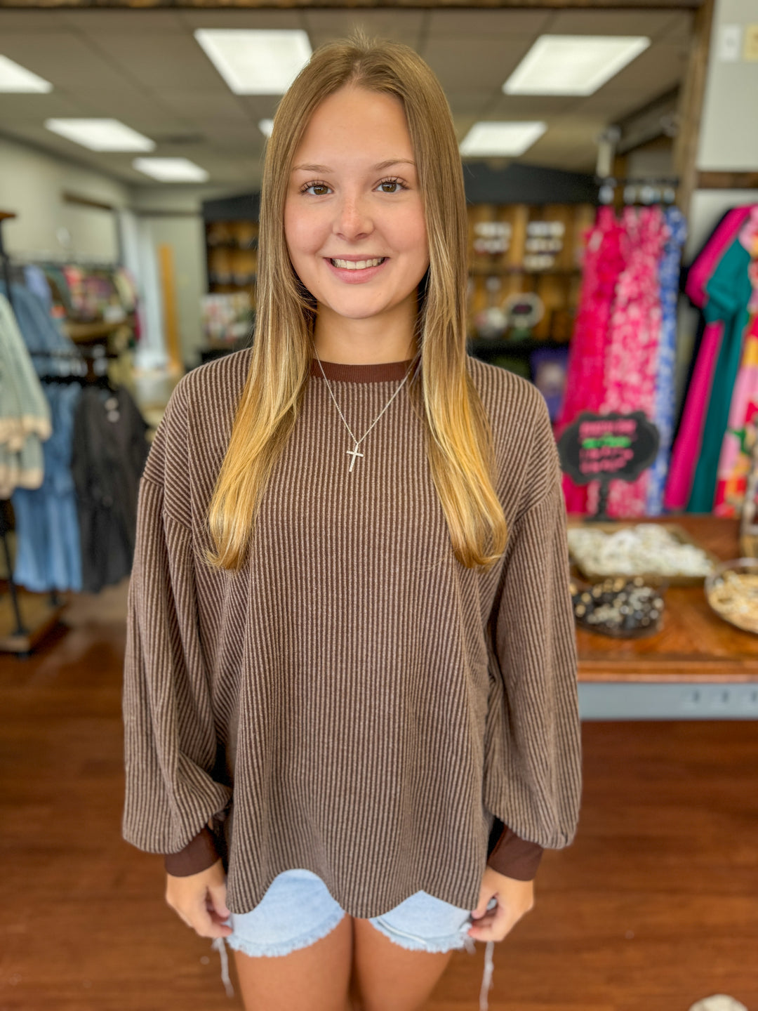 Tanya Two Toned Ribbed Top