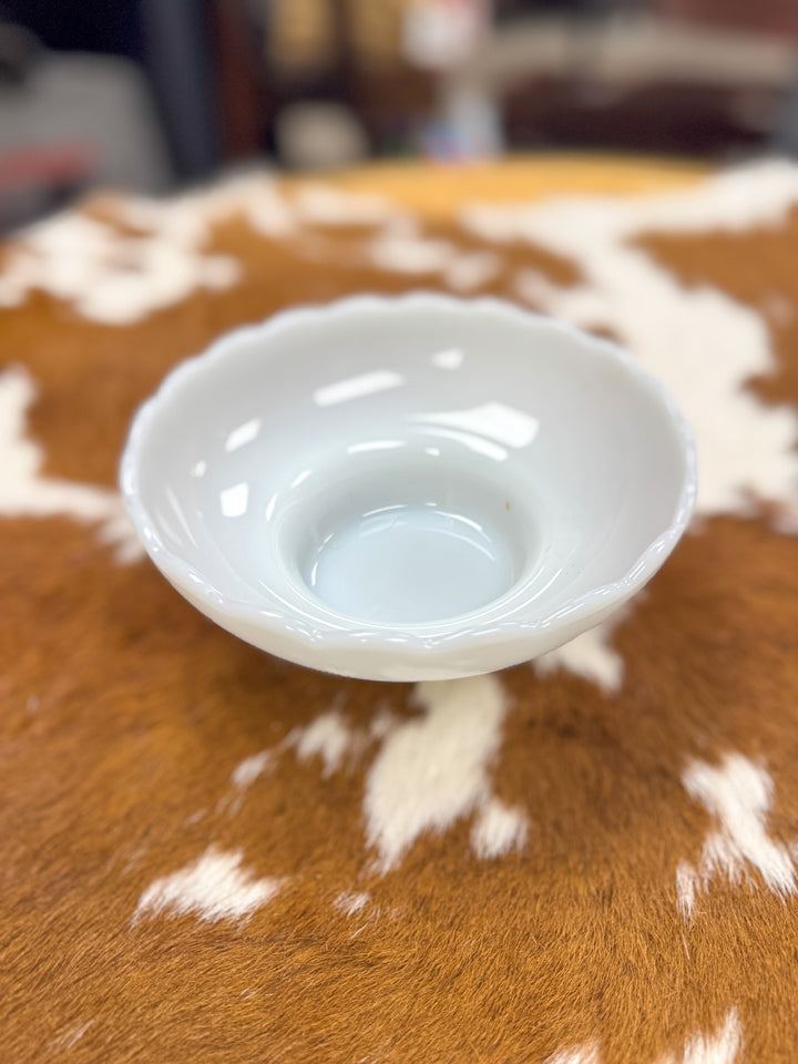 Vintage E.O. Brody Milk Glass Bowl