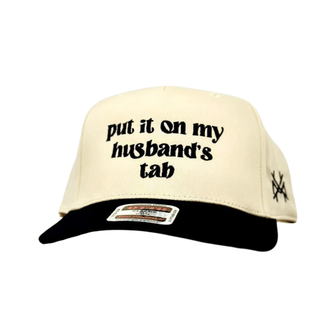 Put it on my Husband's Tab Trucker Hat - Mad Hatter