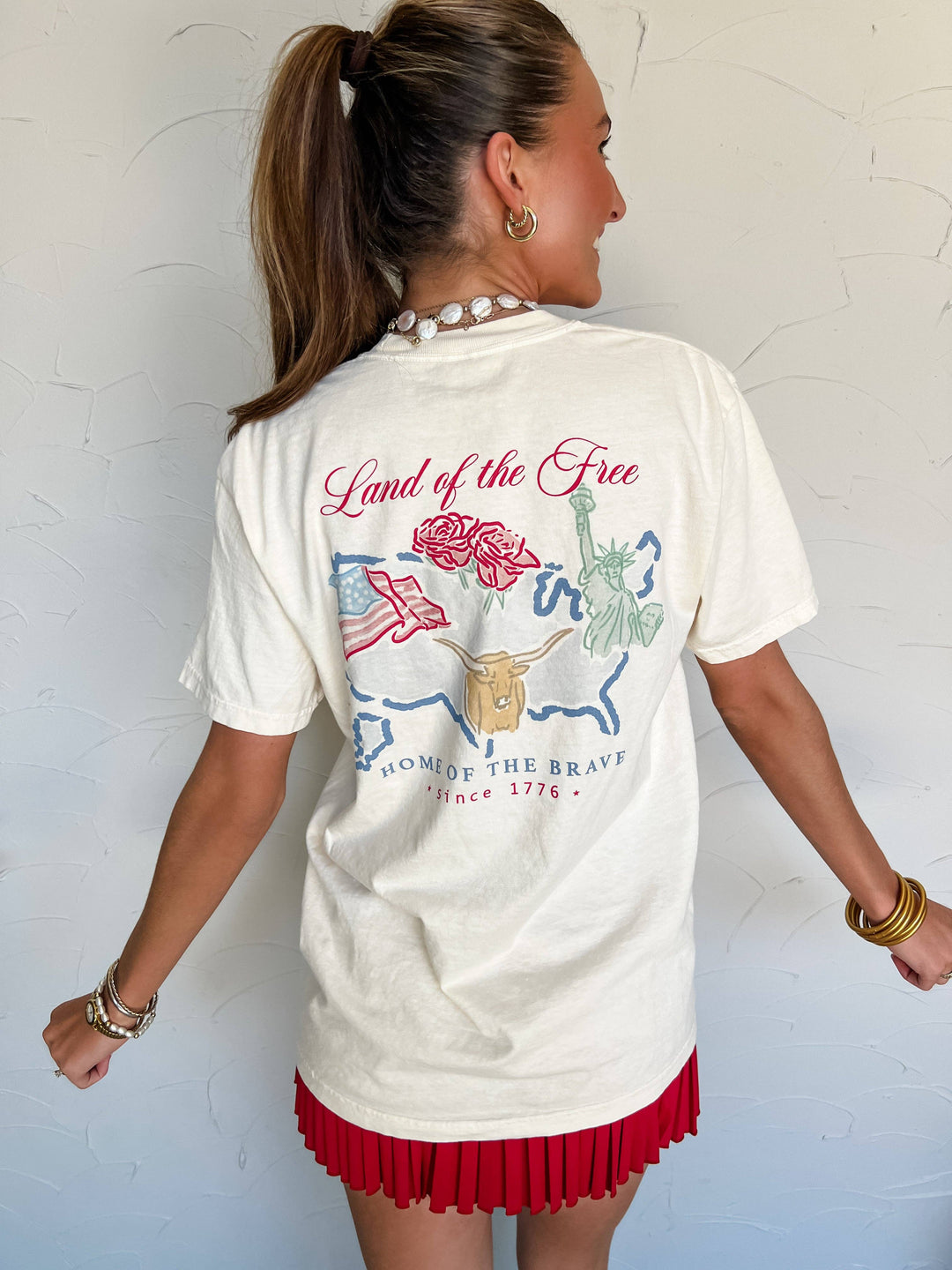 Land of the Free Watercolor CC Tee
