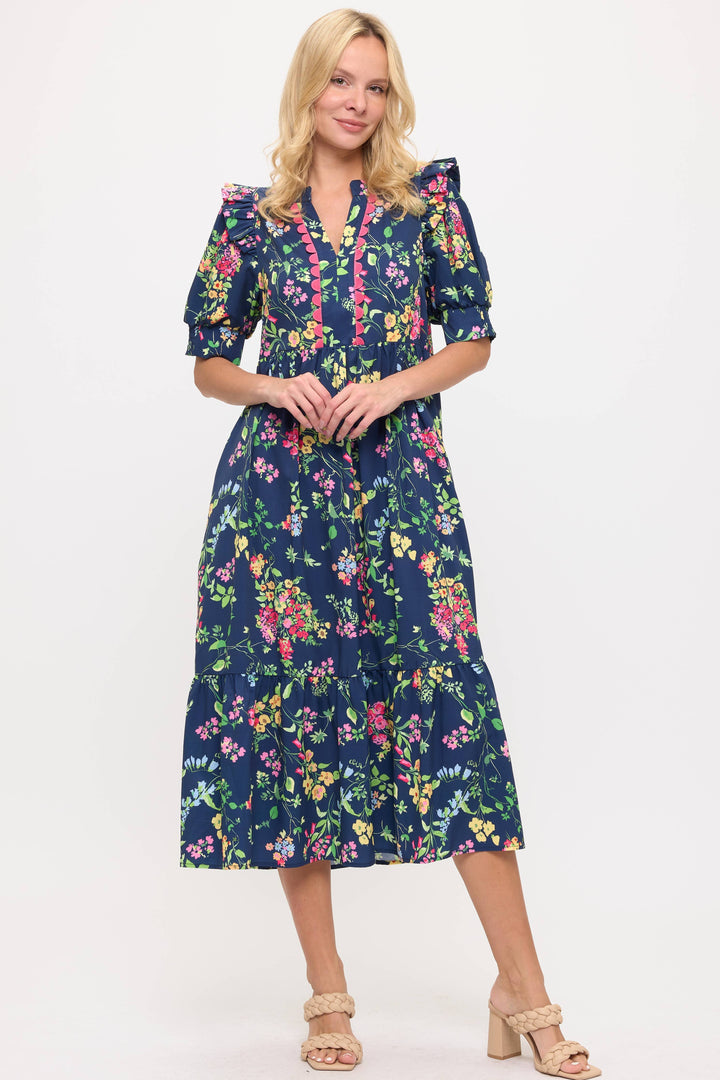 Daisy Floral Midi Dress