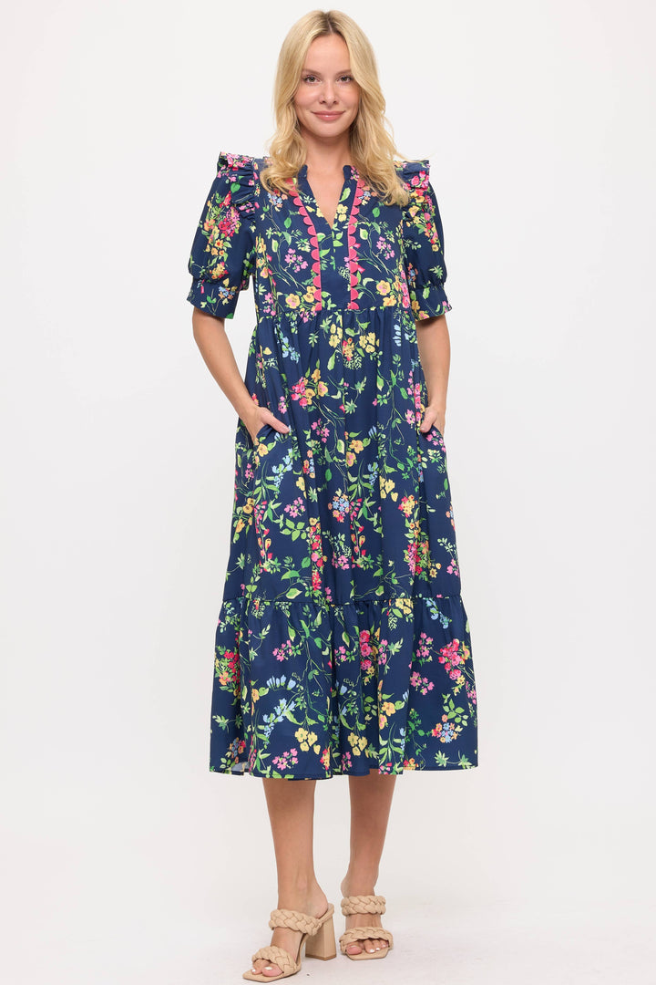 Daisy Floral Midi Dress