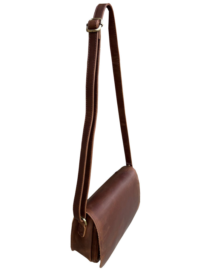crazy horse genuine leather crossbody