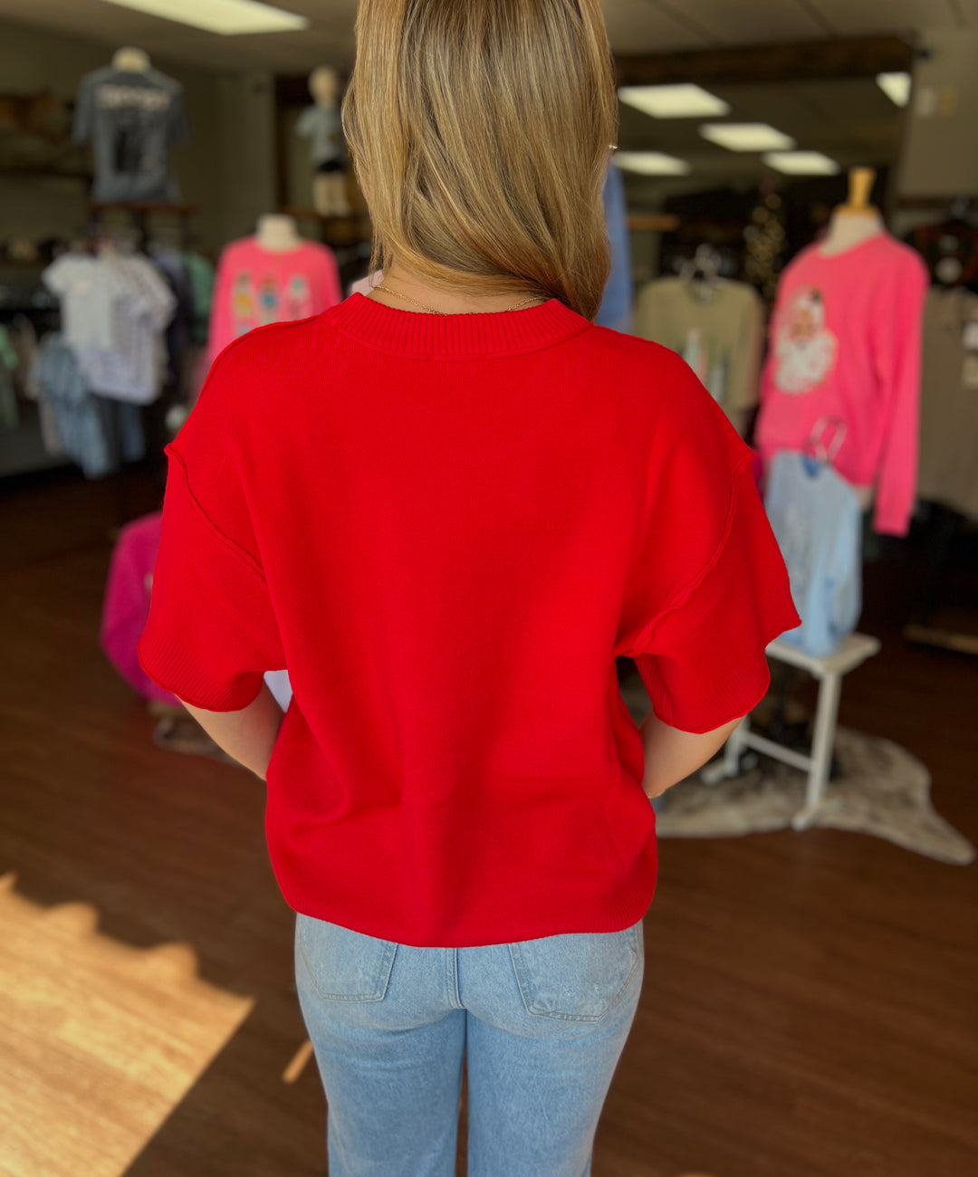 Ruthie Short Sleeve Sweater Top