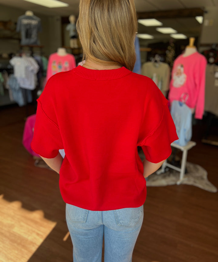 Ruthie Short Sleeve Sweater Top