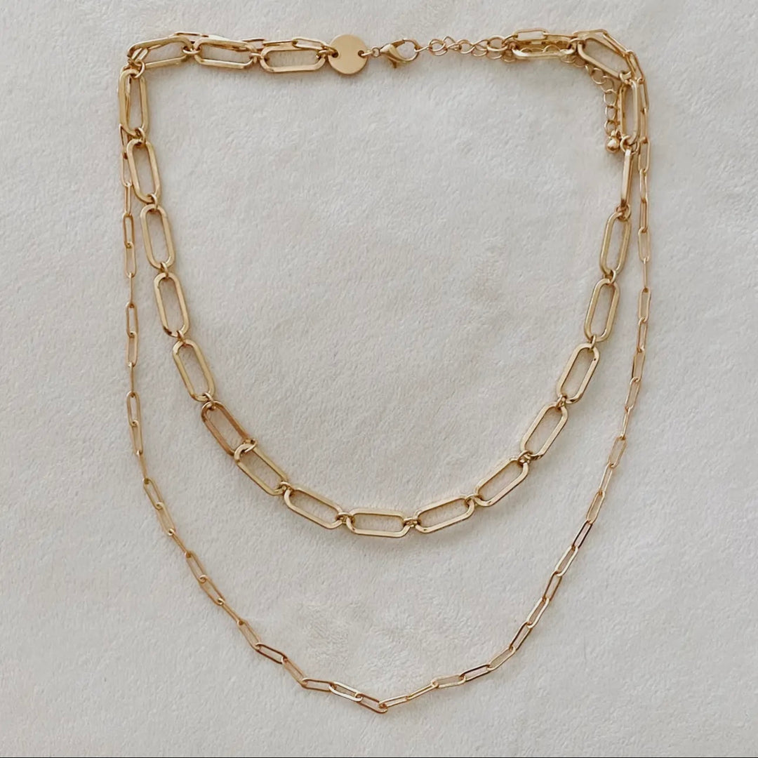 Big & Small Double Chain Link Necklace