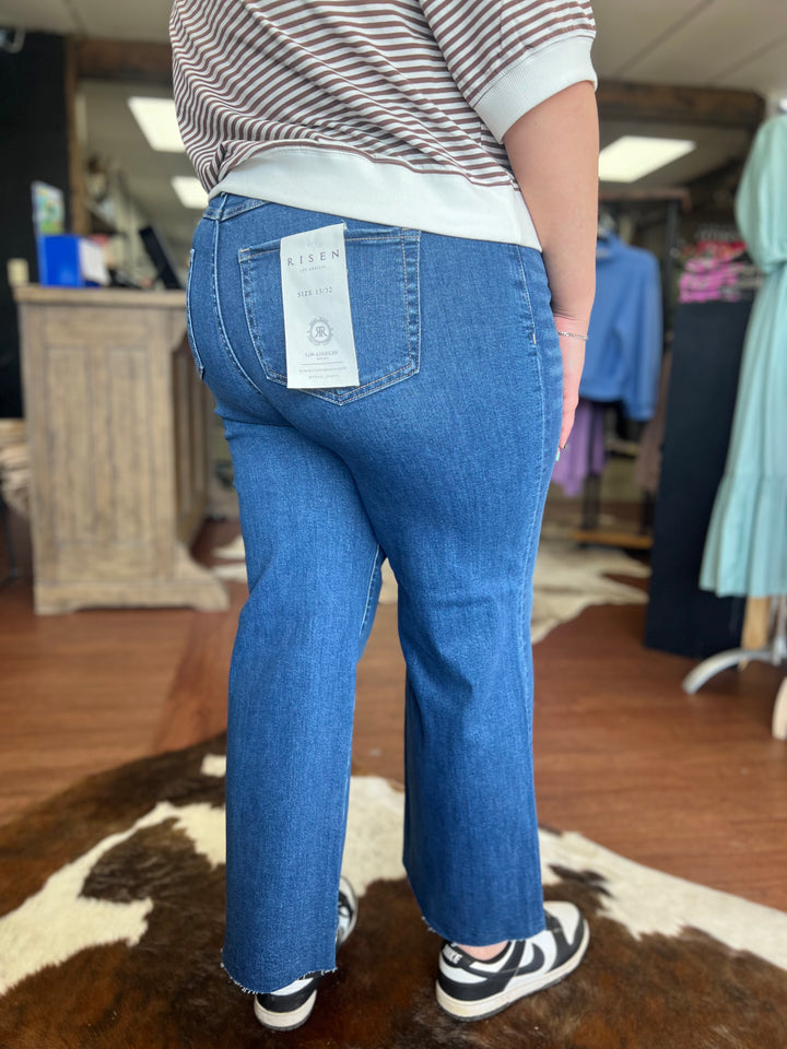 Riggs Risen High Rise Crop Wide Leg Jeans