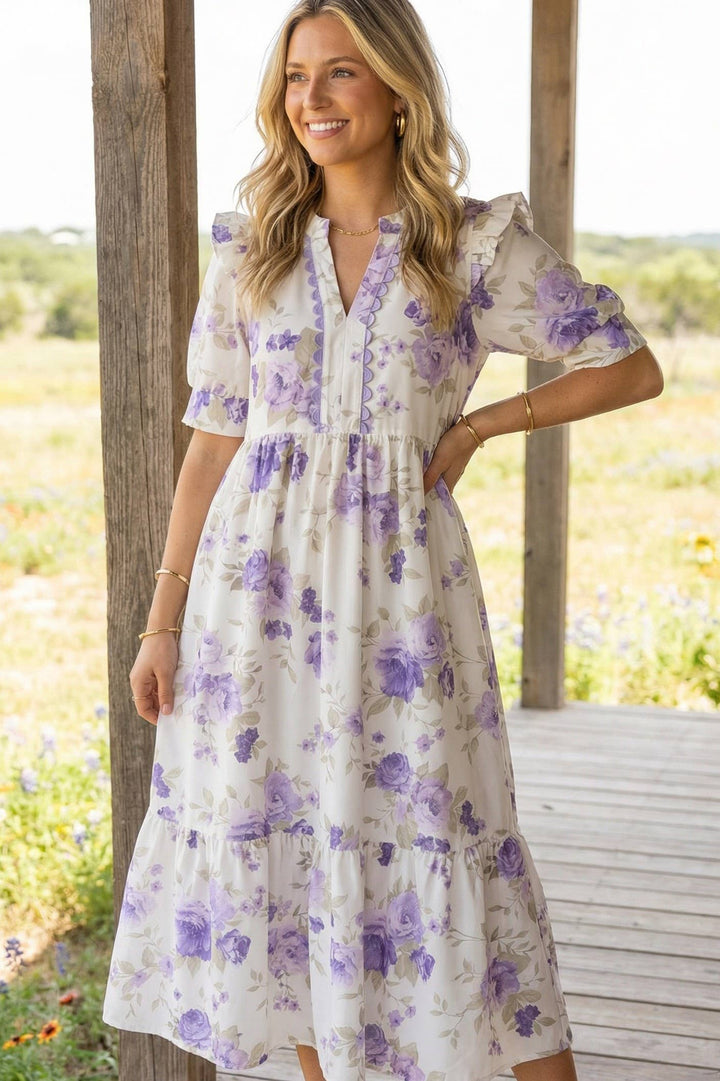 Lola Floral Midi Dress