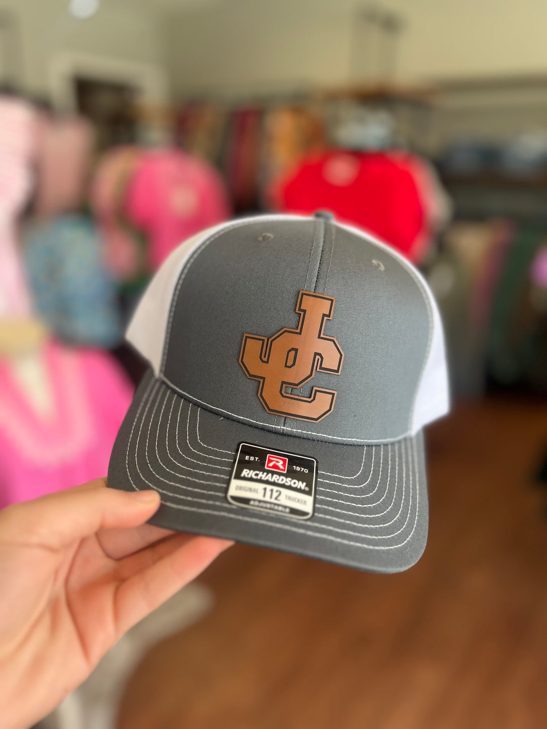 JC Brown Leather Patch Hat (Richardson 112)