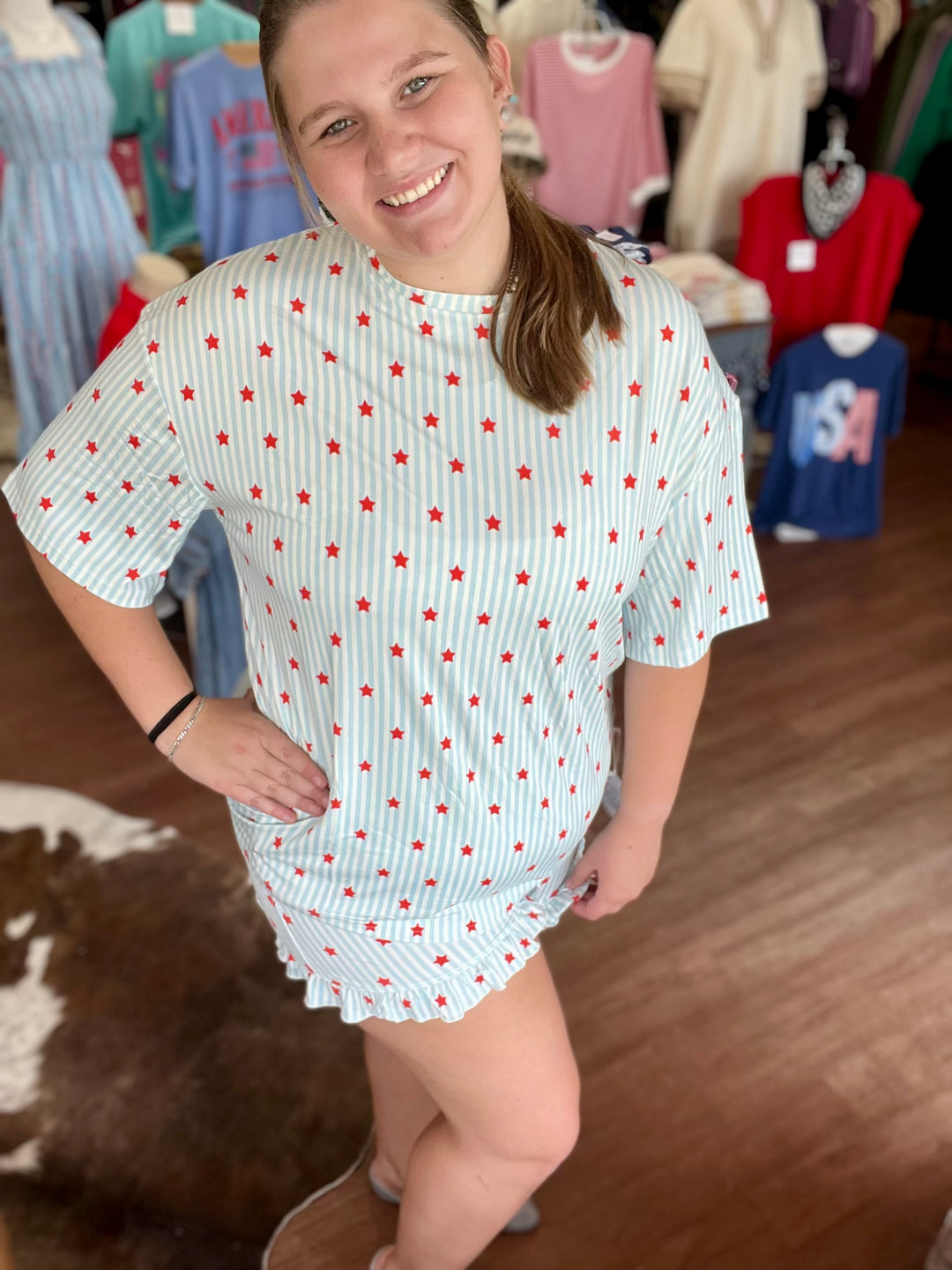 Stars & Stripes Adult Bamboo Pajamas