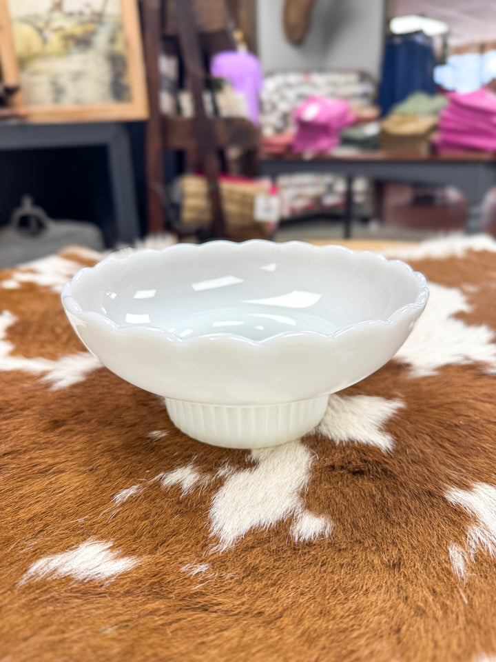 Vintage E.O. Brody Milk Glass Bowl