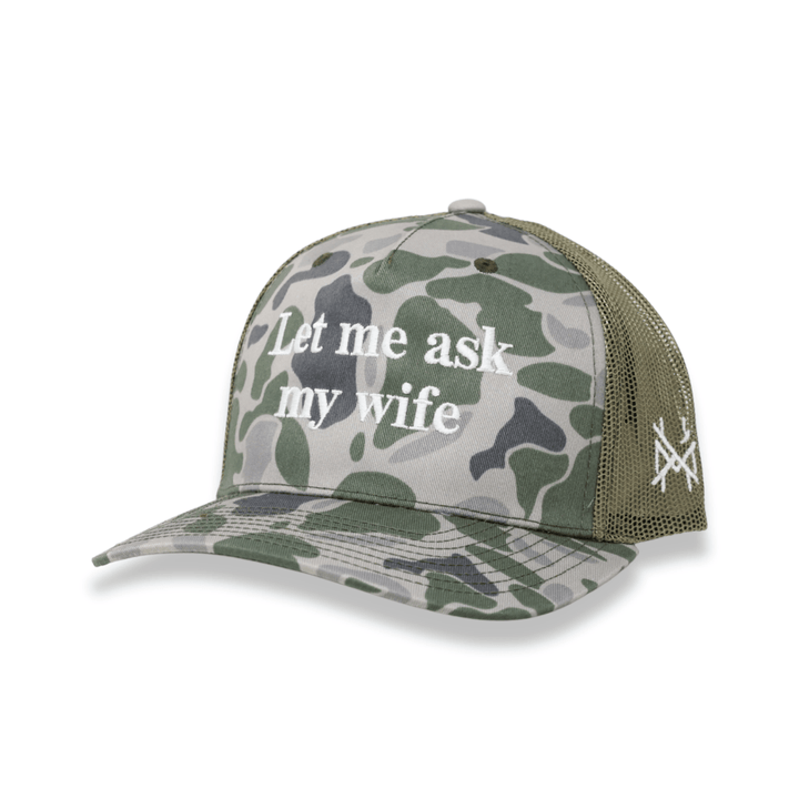 Let Me Ask My Wife Trucker Hat - Mad Hatter