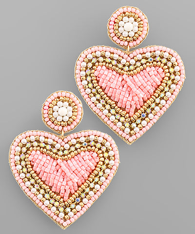 Heart Bead Earrings