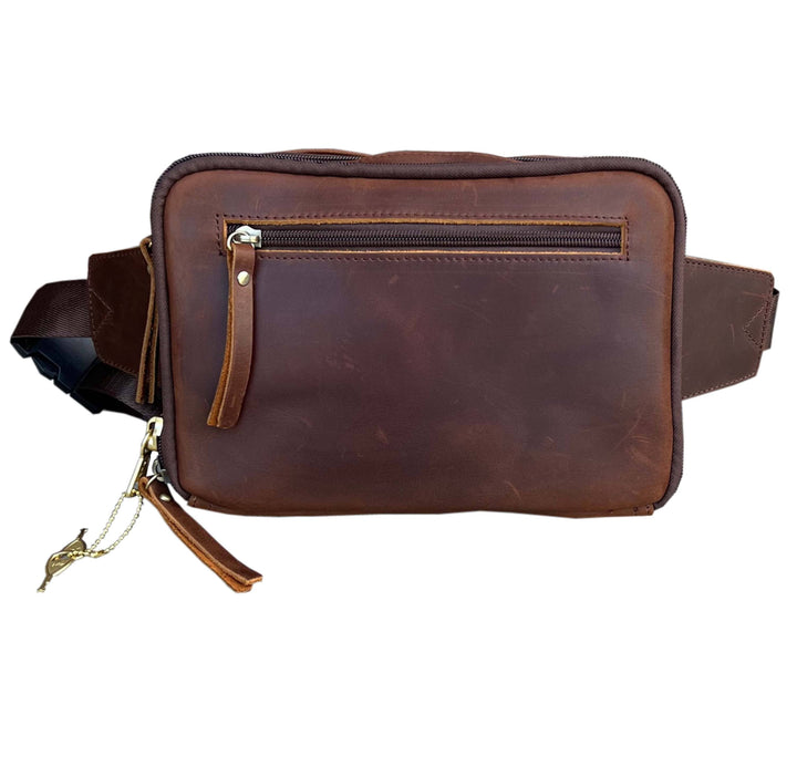 Vintage cowhide leather fanny pack/crossbody/sling bag