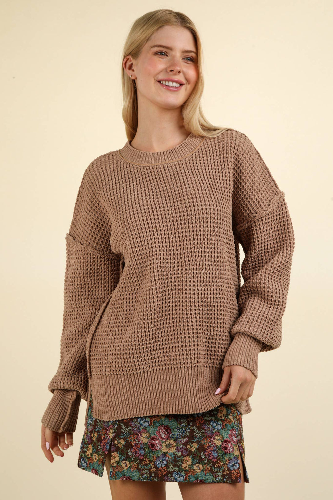 Soft Comfy Oversized Knit Sweater Pullover Top